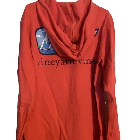 VINEYARD VINES EUC BOYS GIRLS HOODED HOODIE NAUTICAL SAILING TOP SHIRT SIZE S - Picture 4 of 5